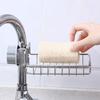 Kitchen Stainless Steel Faucet Rack Household Non-punching Rag Sponge Brush Drain Rack Sink Storage Rack