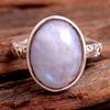 Silver Charm Ring, Gifts Fir Her, Natural Gemstone, Moonstone Ring, Silver Jewelry