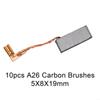 5X8X19mm 10 Pcs Motor Carbon Brushes 8 Size A26 For Electric Motor Tool Repair