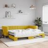 VidaXL Daybed with Trundle Bed Yellow 90x200 Cm Velvet 3196696