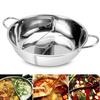 Hot Pot Twin Divided Compatible Pot Cooker Cooking Cookware Dish Plate
