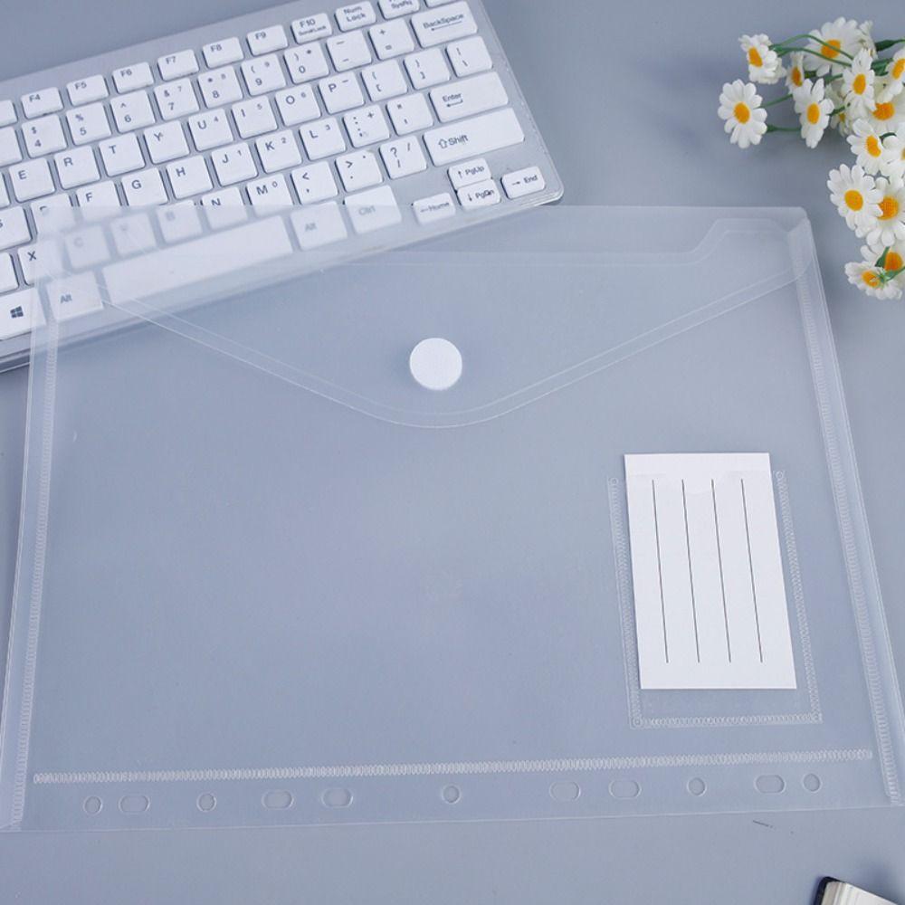 With Hole Document Files Colorful Document Holder Durable Folder Envelope Bag  School Office