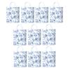 10pcs Blue & White Shopping Paper Gift Bags Elegant Porcelain Floral Tote Bags Chinese With Twine Handles Weddings