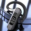 VAORLO LED Digital Display Ear-Hook Headphone With HD Microphone IPX7 Waterproof Earphones For Smartphones Sport Headset