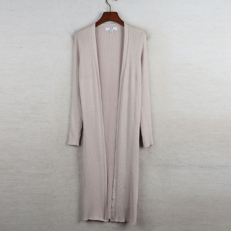 Fall Sunshine House New Arrival Export European and American Plus Size Women's Clothes Thin Knitwear Long Cardigan Sweater Outwear