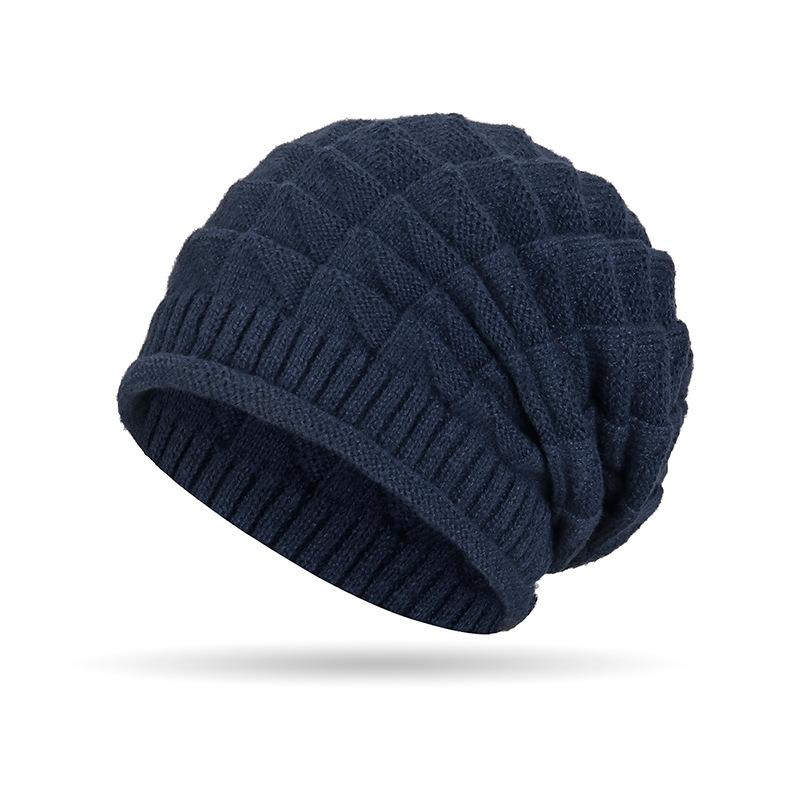 Street Pleated Pile Hat Long Stretch Woolen Hat Fashionable and Versatile Ear-protecting Cold Hat