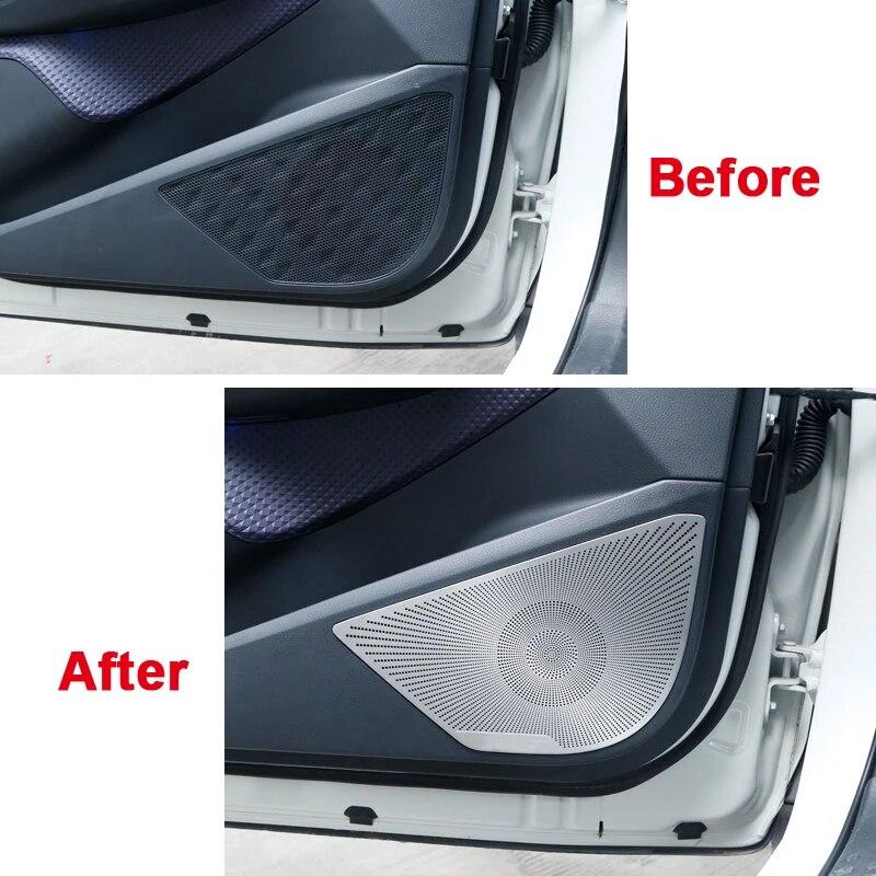 4pcs Car Door Sound Speaker Cover Trims Panel for Toyota C-HR CHR 2016 2017 2018    Accessories Sport Edition