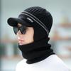 Hat Men's Winter Warm Trendy Woolen Hat Big Head Size Boys Knitted Hat Men's Winter Cold Hat Cotton Hat Dome