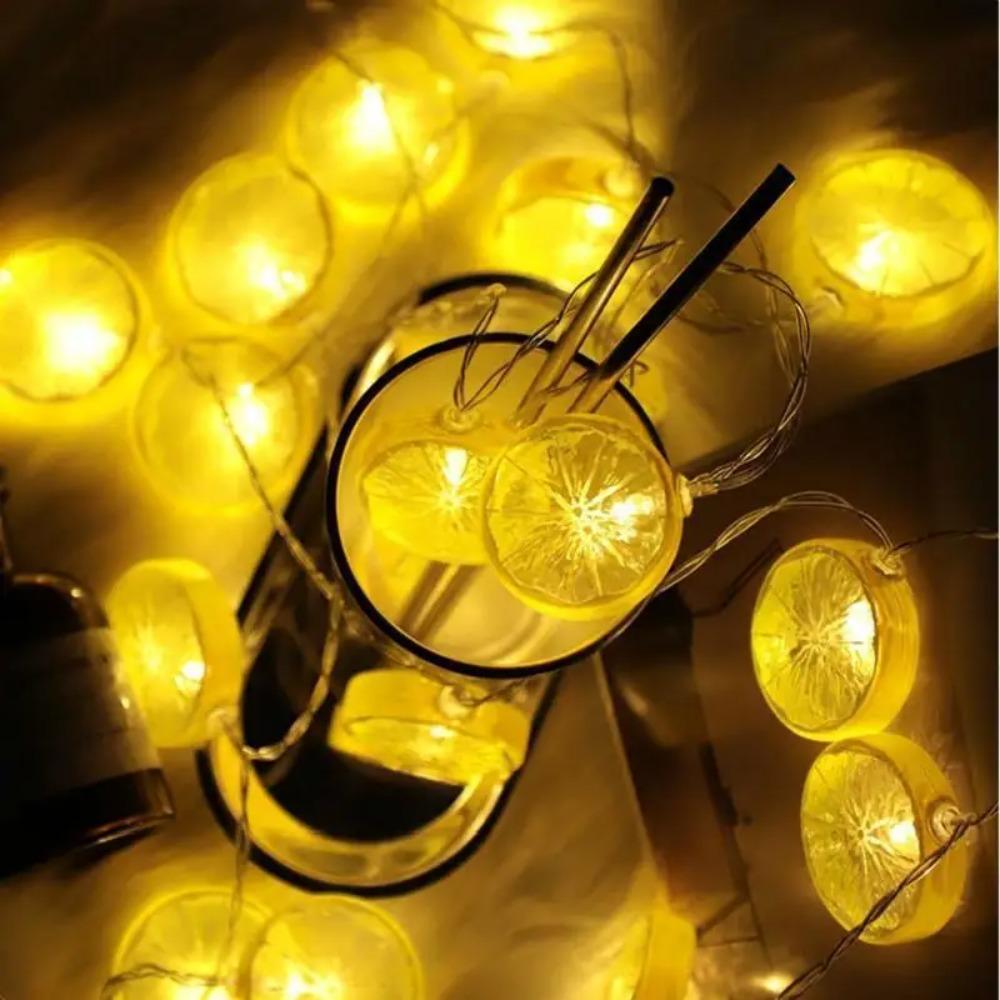 2m Lemon Orange Light Lemon-shaped Decorative Lights Quality Fairy Light Yard