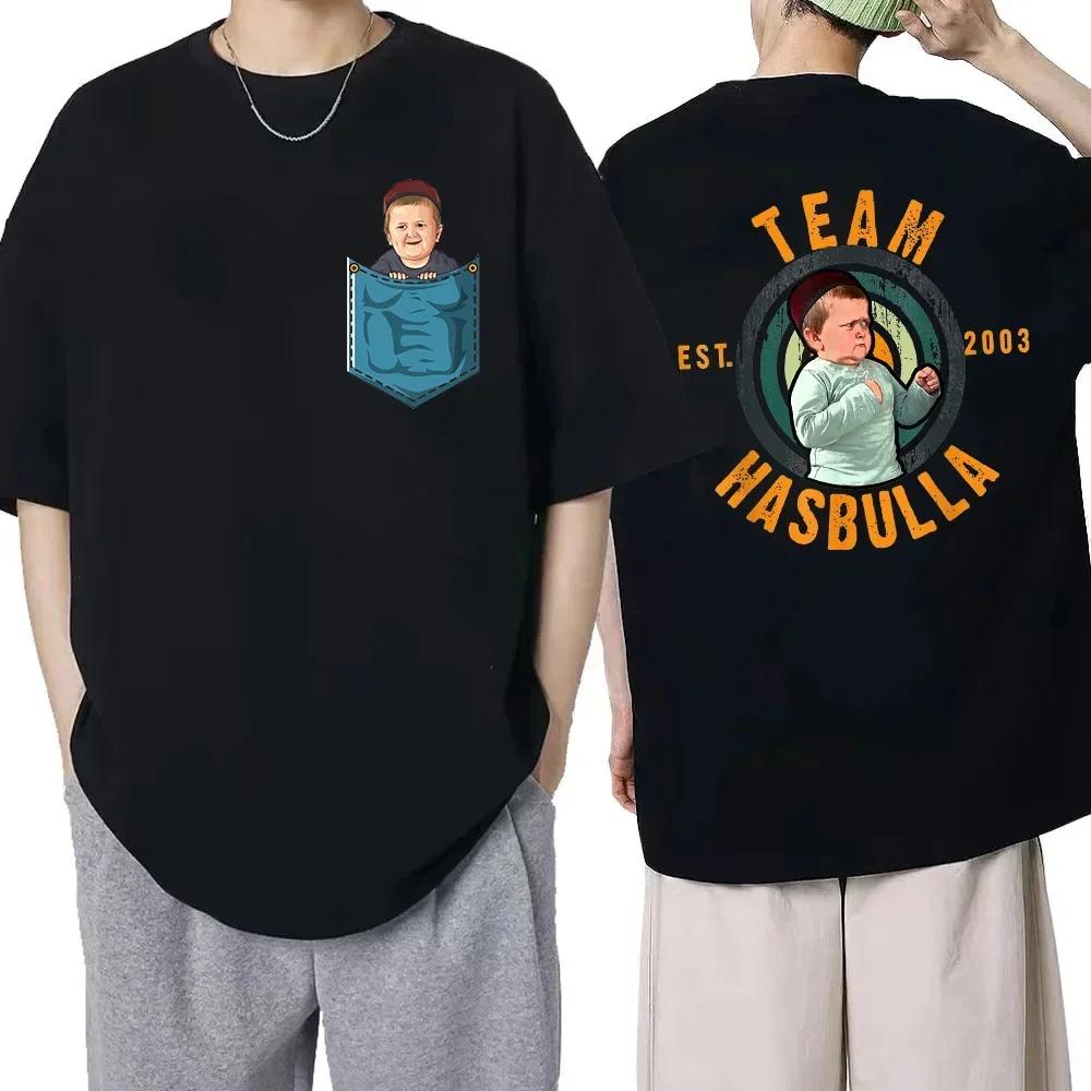 Classic Team Hasbulla Cotton T Shirt Men Women Fighting Hasbulla T-shirt Hip Hop Graphic Shirt Tops Manga T Shirt Streetwear