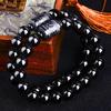 Black Obsidian Dragon Phoenix Beads Couples Lovers Bangle Bracelet Jewelry Gifts