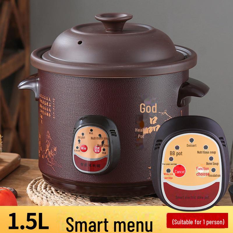 "Multifunctional Electric Stew Pot: 2.5-6L Ceramic Casserole for Porridge & Soup"