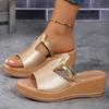 Fashion Womens Summer Casual Beach Thick-soled Slippers Wedge Heel Non-slip Sandals Fashionable Open Toe Women's Shoes Plus Size 43
