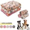 Fleece Footprint Dog Blanket Thickened Comfortable Soft Sleep Dog Kennel Mat Pet Blanket Dog Sofa Mat Pet Floor Pads Pet Accessories