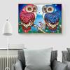 Full Square Diamond Embroidery"pink Blue owl"5D DIY Diamond Painting Cross Stitch Mosaic Diamond