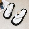 2025 Summer New Cool Slippers Women's Padded Feet Thick-soled Flip-flops Women's Sandals Wear Flat-soled Beach Shoe Factory