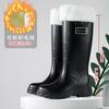 Fashion Rain Shoes Women's Non-slip New High Rain Boots Adult Rubber Shoes with Velvet and High Water Shoes