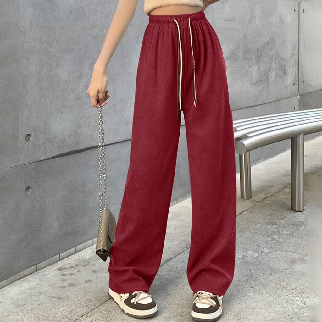 Women's Fashionable Casual Loose Fleece Lined Long Pants