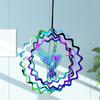 3D Colorful Rotating Wind Spinner Hummingbird Flowing Wind Chimes Yard Garden Hanging Decor Wind Catcher Pendant Bird Deterrent