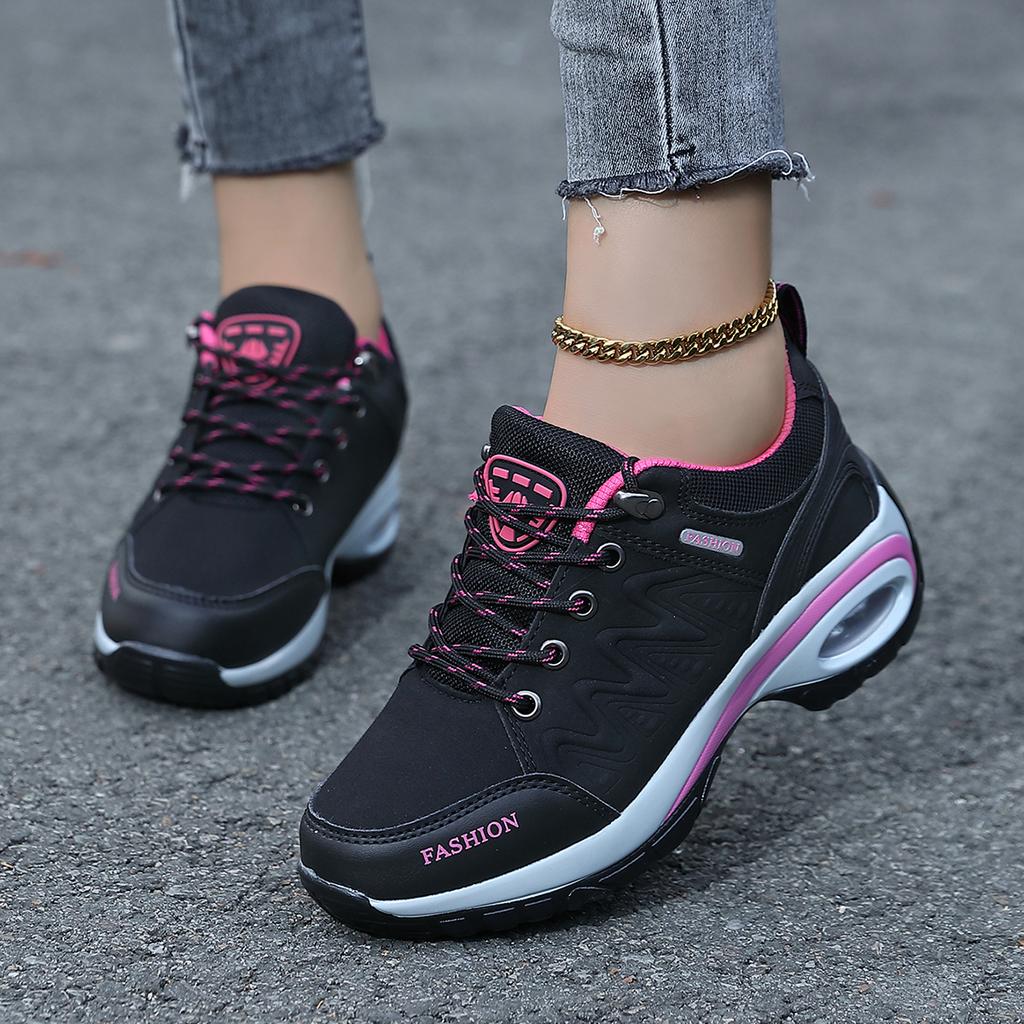 Four Season Outdoor Hiking Shoes for Women, Thick Soled Height Increasing Shoes, Non Slip Soft Soled Shoes, Casual Travel
