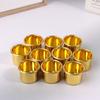 10 шт. Мини-круглая подставка для свечей, золотая подставка для подсвечника своими руками, подставка для контейнера, аксессуары из алюминия для домашнего декора вечеринки