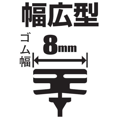 Soft 99 (SOFT99) Glaco Wiper Blade Glaco Wiper Power Water Repellent Blade PB-11 Automotive Water Repellent Wiper Length 550mm Rubber Width 8mm Water