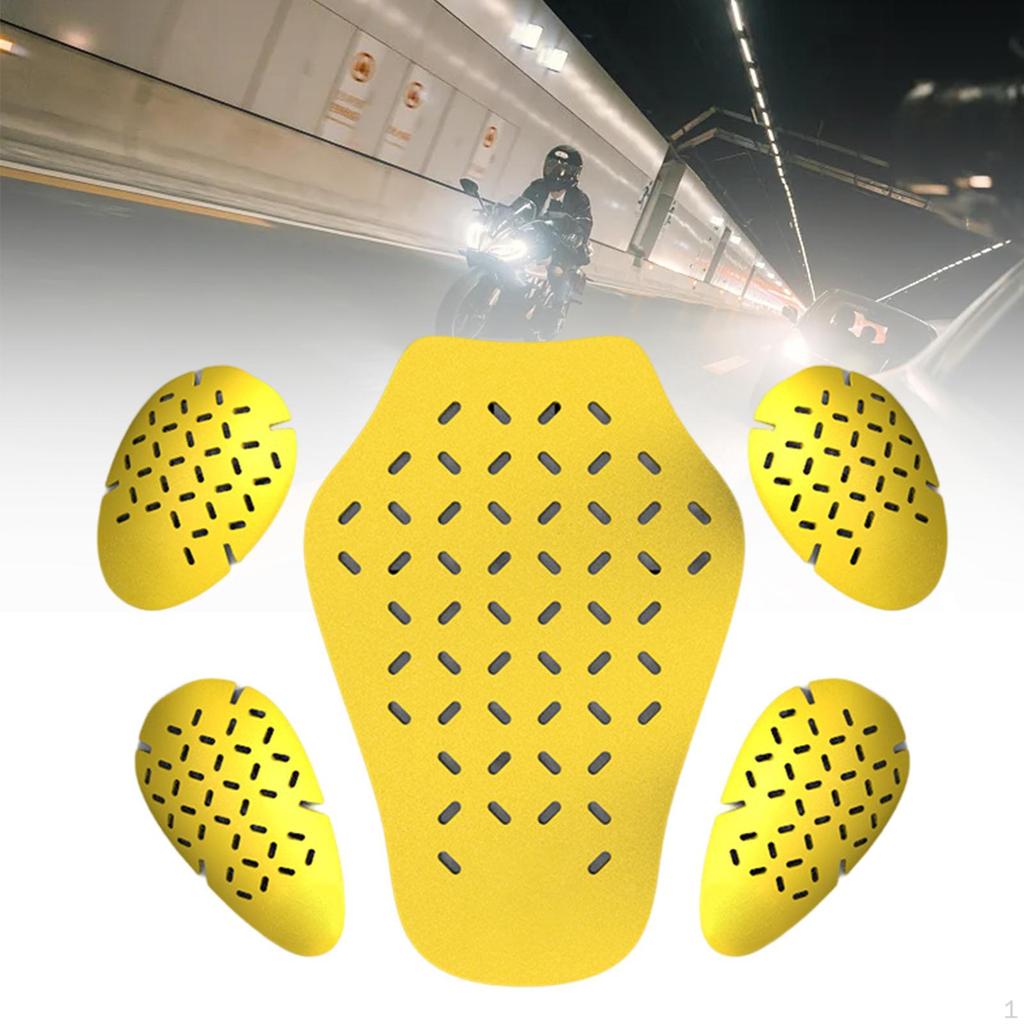 5 Pieces Armor Pads Body ,EVA Breathable Motorcycle Protector Insert for Jackets