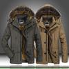 Men's Winter Warm Jacket Long Parker Coat Thickened Outdoor Thickened Jacket