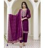 Women Designer Kurta Pant Dupatta Set Indian Bollywood Top Tunic Kurti Salwar Suit Dress