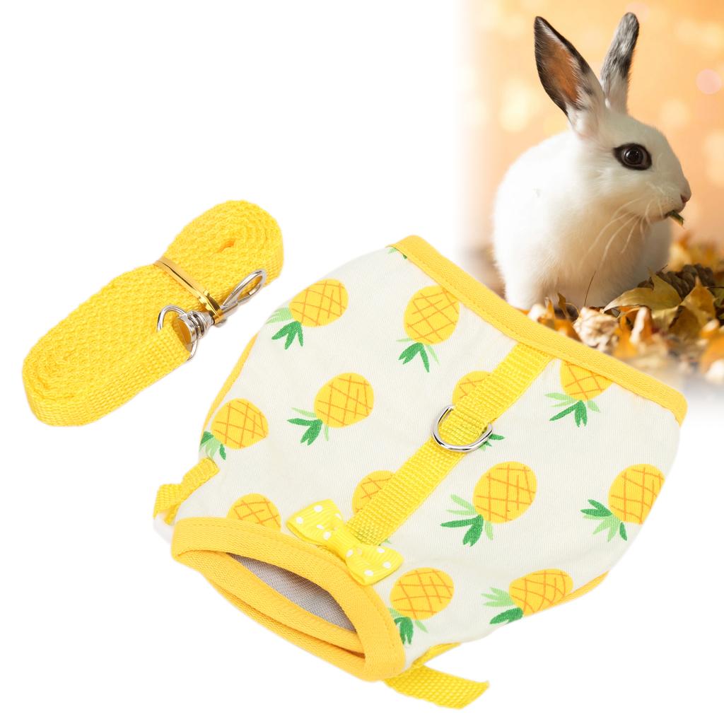 Жилет для маленьких домашних животных, шлейка и поводок, набор, регулируемый для морских свинок, одежда для мелких животных, желтый