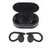 Bluetooth Earphone Waterproof Stereo Noise Cancelling Wireless Earbuds with Mic Earhook for Driving Sports Travel Black