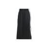 Originals Adibreak Striped Color Block Elastic Waist Casual Long Skirt Women Bottoms Black IU2527