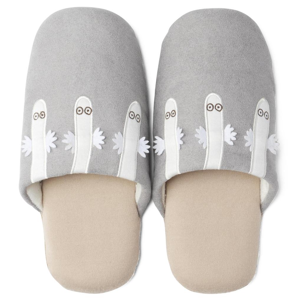 Moomin Sizes Slippers, Gray, 22-24cm