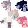 Thickened Autumn Winter Gloves Warm Warm Mittens Full Finger Gloves Hand Warmer  Boys Girls