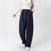 Dark Blue Scimitar Wide-leg Pants Women's Autumn and Winter New High-waisted Loose and Thin Casual Yamamoto Pants