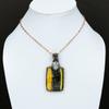 Bumble Bee Jasper Pendant Rainbow Moonstone Pendant Copper Wire Wrapped Pendant Real Gemstone Handmade Pendant Antique Copper Design Jewelry