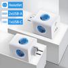 Travel USB Socket Adapter with 4 AC Outlets 3 USB Ports and Power Switch EU Plug Wall Cube Socket Power Adaptor Extender for Home
