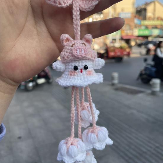 Halloween Crochet Kit Crochet Ghost Bag Charm DIY Kit Crochet Project Ghost Hanging Decoration Craft Set for Crochet Lovers