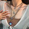 Eyes Stars Sun Pendant Necklace Retro Temperament Niche Clavicle Chain Light Luxury Versatile Premium Jewelry