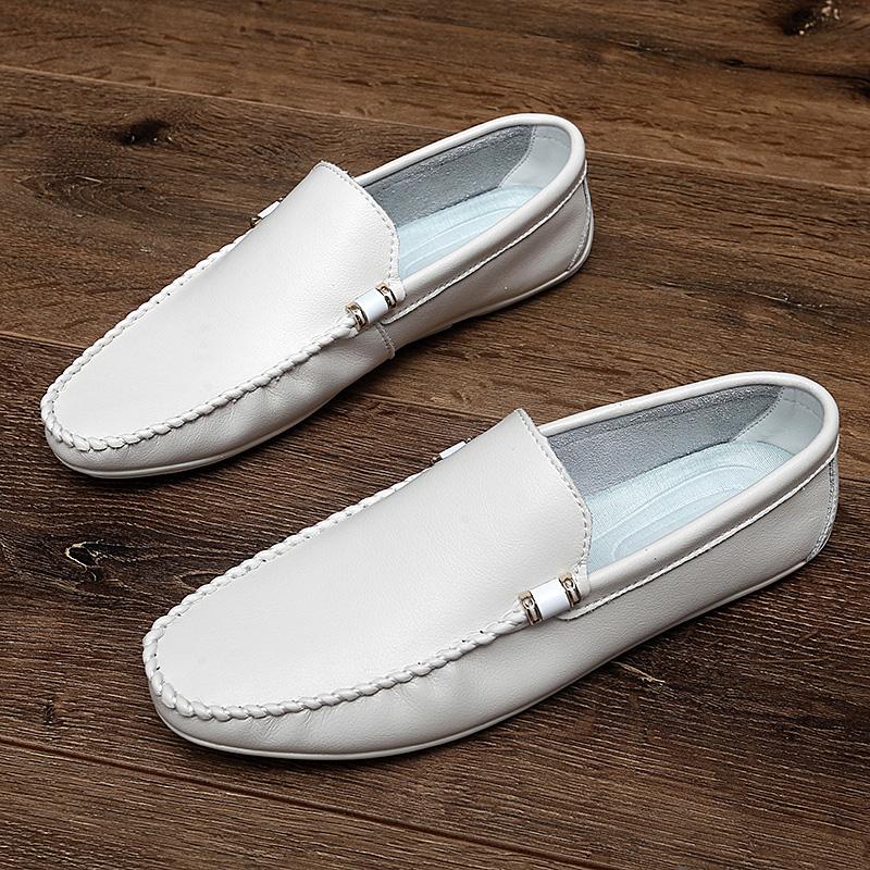 Loafers Men Leather Shoes Fashion Drive Shoes Man Moccasins Comfy Slip-On Cowboy Botas Shoes Italian Shoes Casual Flats Footwear