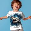 Boys 3D Shark Tee Shirt Short Sleeve 3D Print Summer Active Sports Fashion Polyester Kids Crew Neck Outdoor Casual Daily Regular