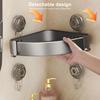 Yousheng Corner Shower Caddy Easy Installation Storage Rack Suction Cup Style Bathroom Shelf Waterproof Oil-proof Organizer