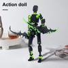 1 Set Robot Action Figure with Accessories Multi-jointed Movable 3D Printed Robot Model Articulated Dummy Figurine Decoration Kids Adults Gift