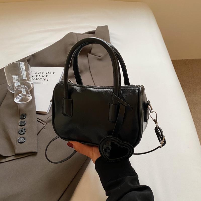 Solid Color Fashion Texture Handbag Spring Versatile Shoulder Messenger Bag Temperament Small Square Bag Women