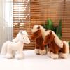 Horse Doll Plush Stuffed Animal Plushie Mini Horse Doll with Fluffy Tail Plush Toy for Kids Birthday Gift Home Decoration