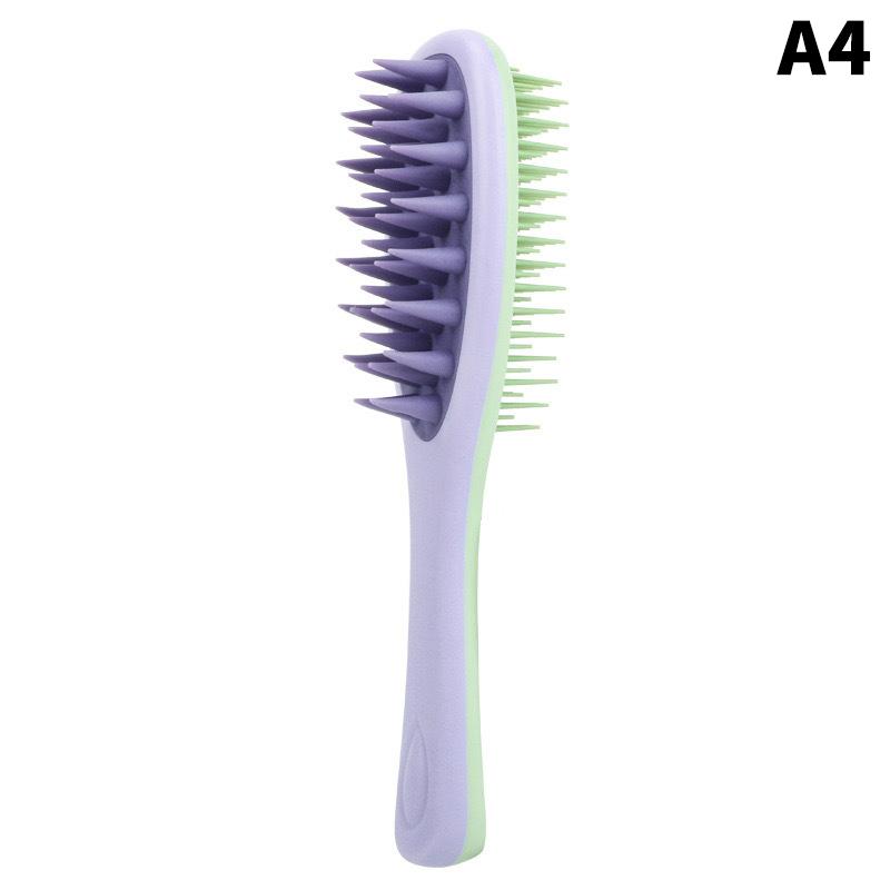 2-In-1 Double-Sided Shampoo And Brush Long Handle Shampoo Brush Silicone Scalp Massage Comb Hair Washing Brush Head Massager