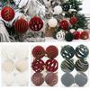 6PCS Christmas Ball Flocking Painted Ball Christmas Tree Decoration Pendant