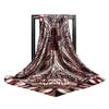 90cm Square Shawls Women Hijab Scarf For Hair Fashion Print Kerchief Neck Scarves Female Silk Satin Bag Scarfs For Ladies Banada