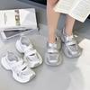 Thick-soled Hollow Dad Shoes Women's Spring and Summer New Versatile Velcro Fashion Casual Sports Sandals