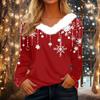 Long Sleeve Shirts For Women Cute Tops Christmas Prints Tees Blouses Casual Plus Size Basic Tops Pullover
